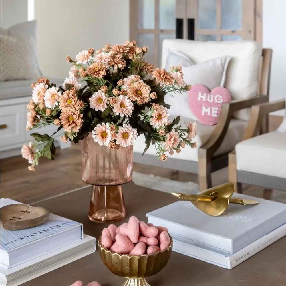 HOUSE OF JADE HOME  | FAUX BEIGE MUM STEM / Three Stem Bundle/